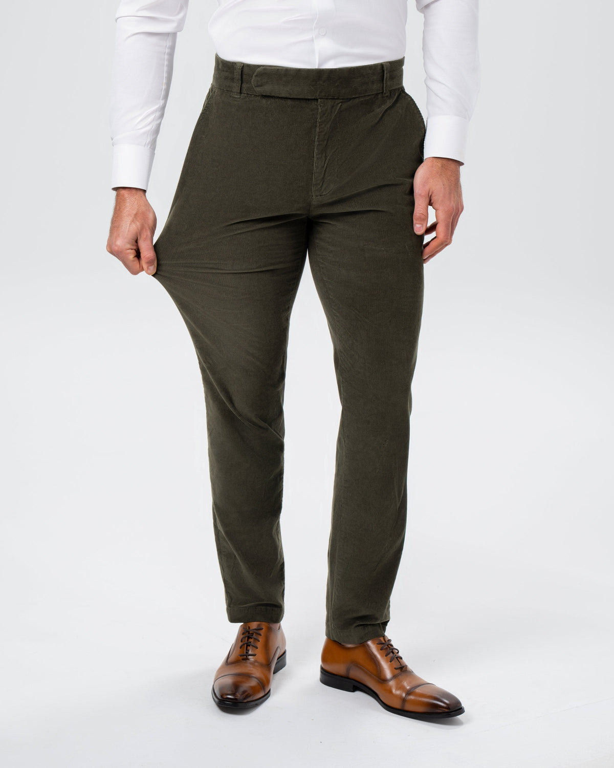 State & Liberty Unstructured Corduroy Suit - Dark Olive