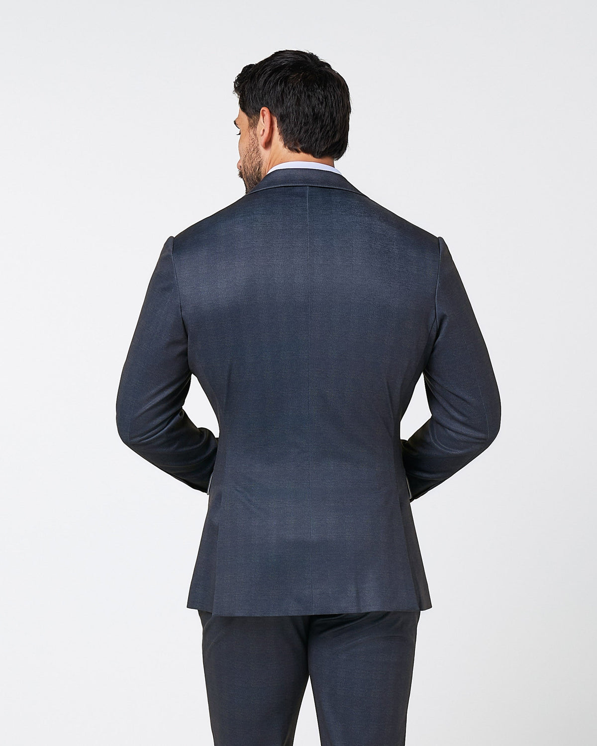 State & Liberty Athletic Fit Stretch Blazer - Midnight Navy Plaid