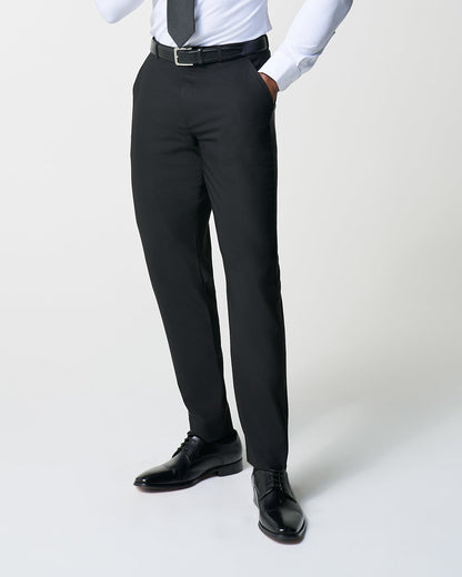 State & Liberty Athletic Fit Stretch Suit Pants - Heathered Black