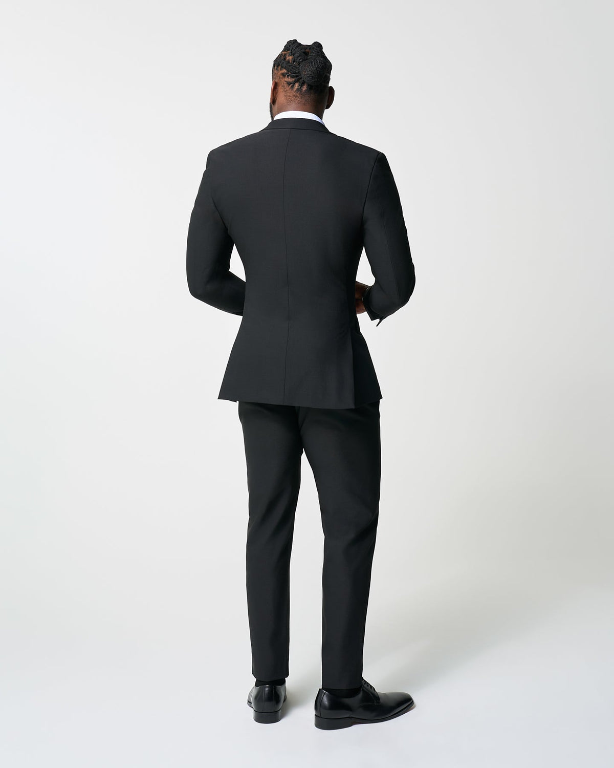 State & Liberty Athletic Fit Stretch Suit Pants - Heathered Black