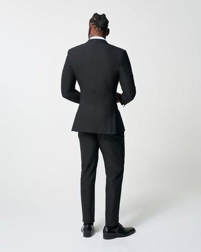 State & Liberty Athletic Fit Stretch Suit Pants - Heathered Black