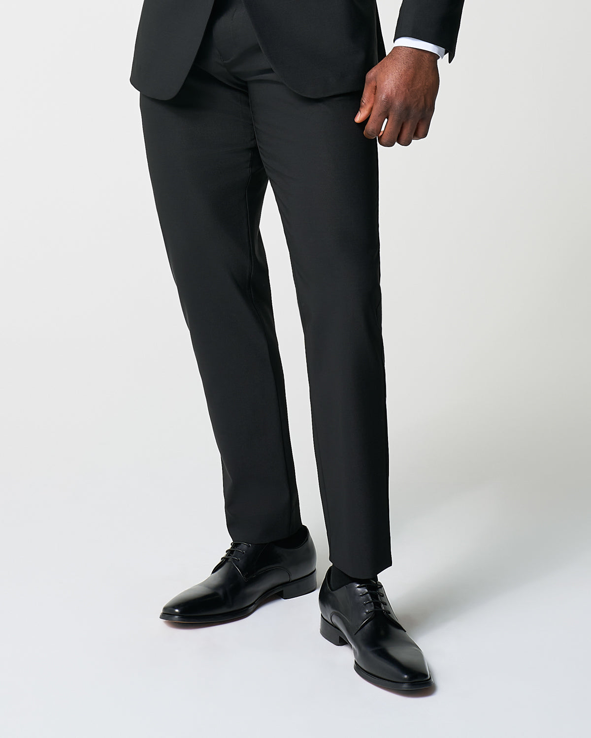 State & Liberty Athletic Fit Stretch Suit Pants - Heathered Black