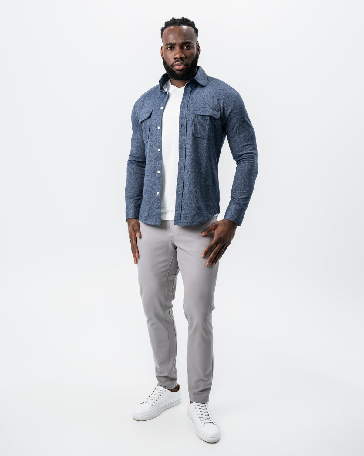 State & Liberty Patch Pocket Button Down - Navy