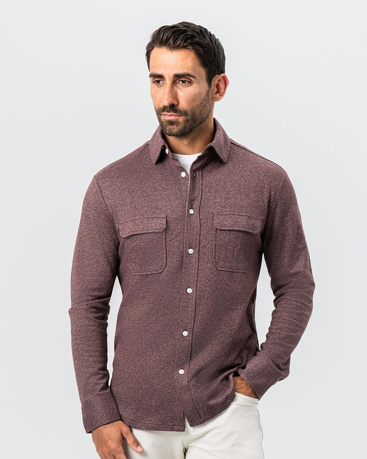 State & Liberty Patch Pocket Button Down - Brown