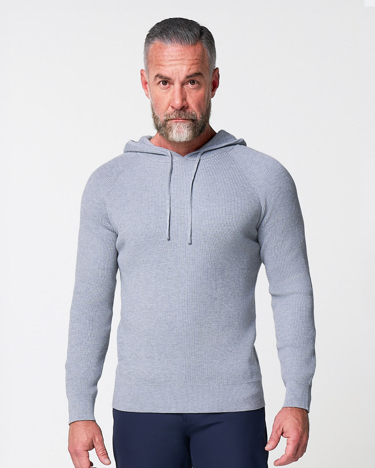 State & Liberty Heavy Knit Hoodie - Grey