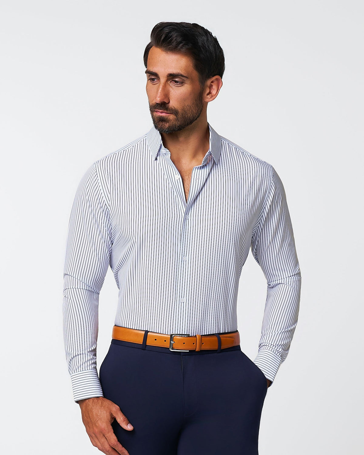 State & Liberty "The Hutton" Navy Pinstripe