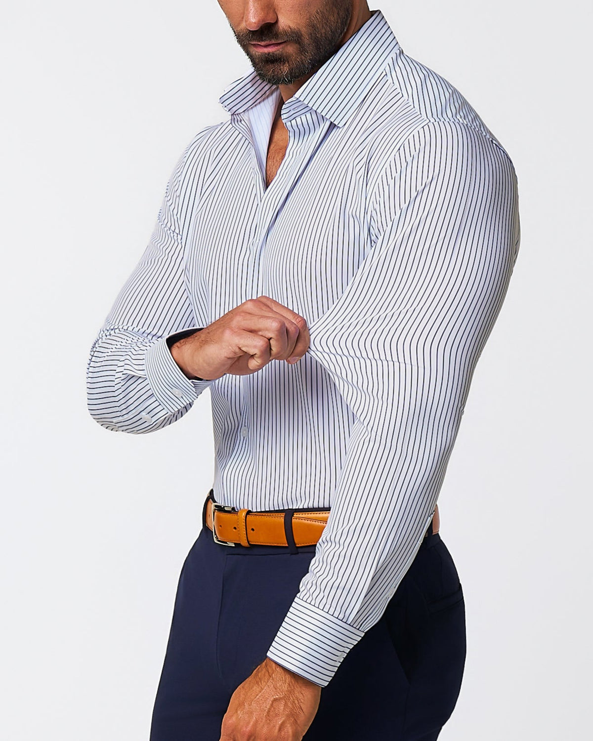 State & Liberty "The Hutton" Navy Pinstripe